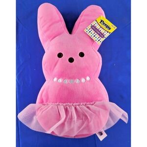 12" PEEPS Plush Dress Up Bunny - Pink Pearls Dress Tulle Easter Discontinued